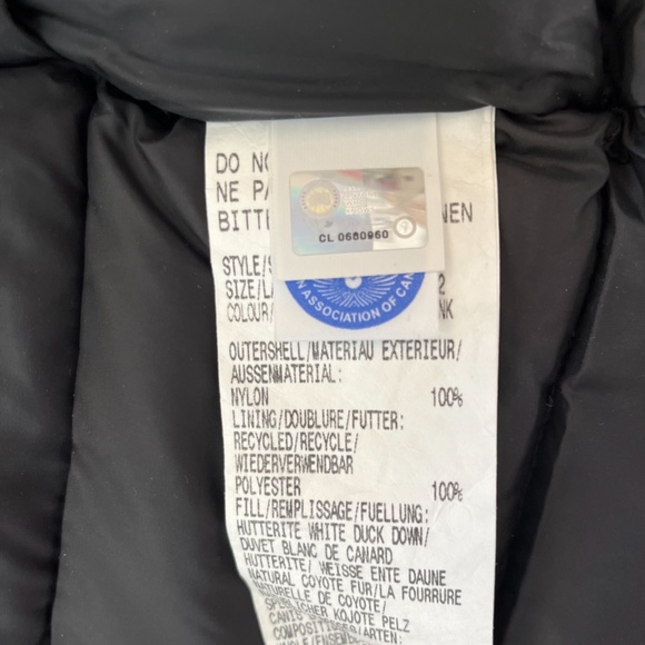 $550 Authentic Canada Goose Reese Winter Coat Down Jacket 6-12 Months Pink - Picture 5 of 7
